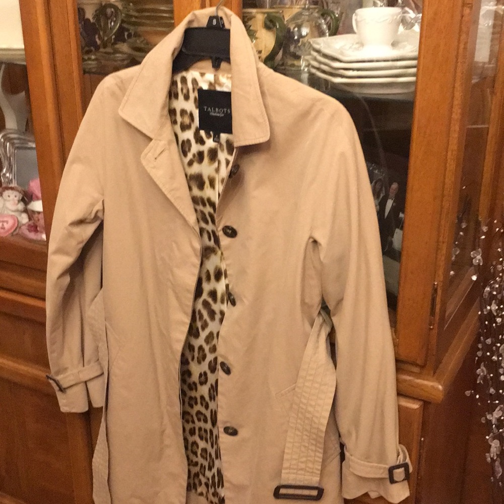 Tan spring Talbots trench coat